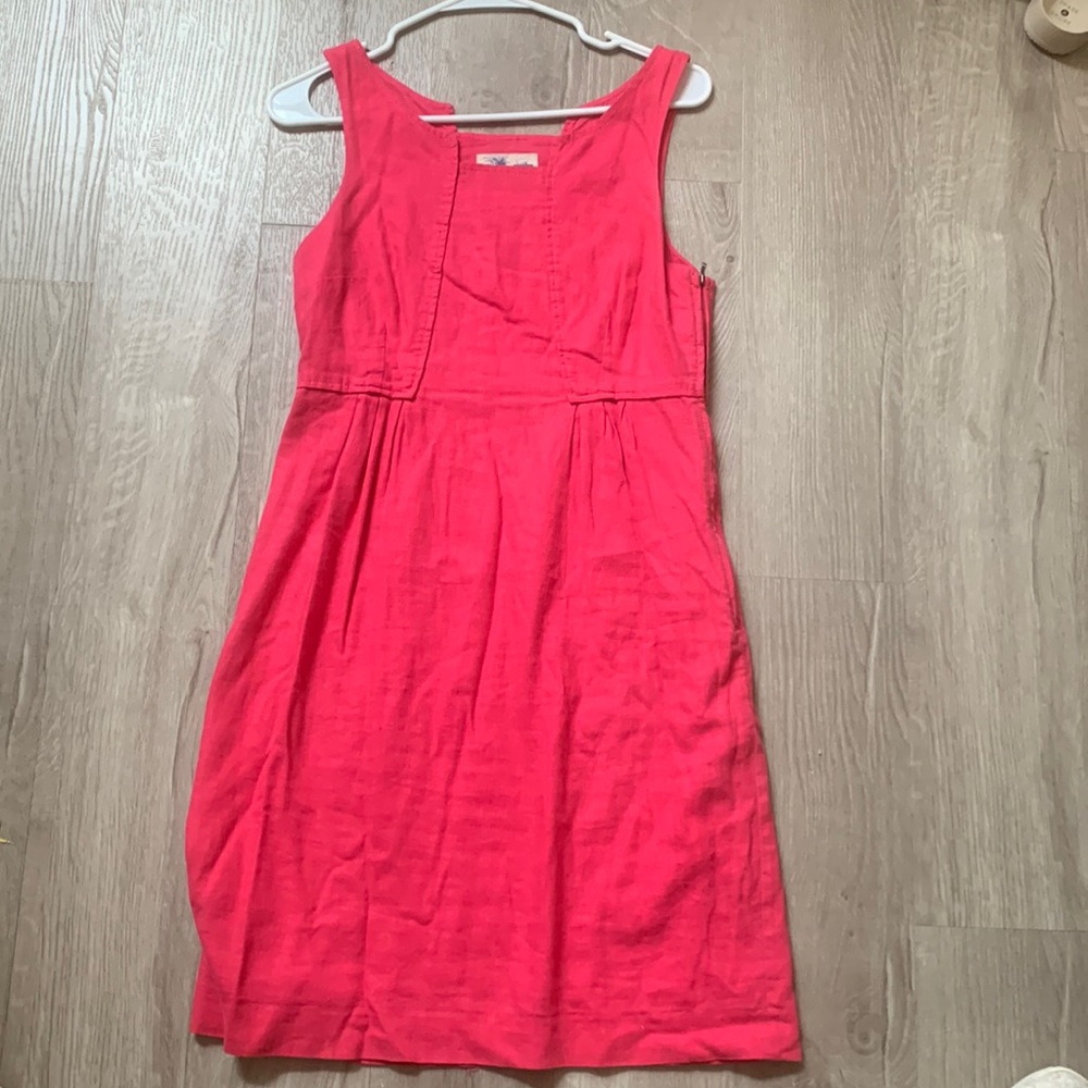 Pink linen dress - great condition